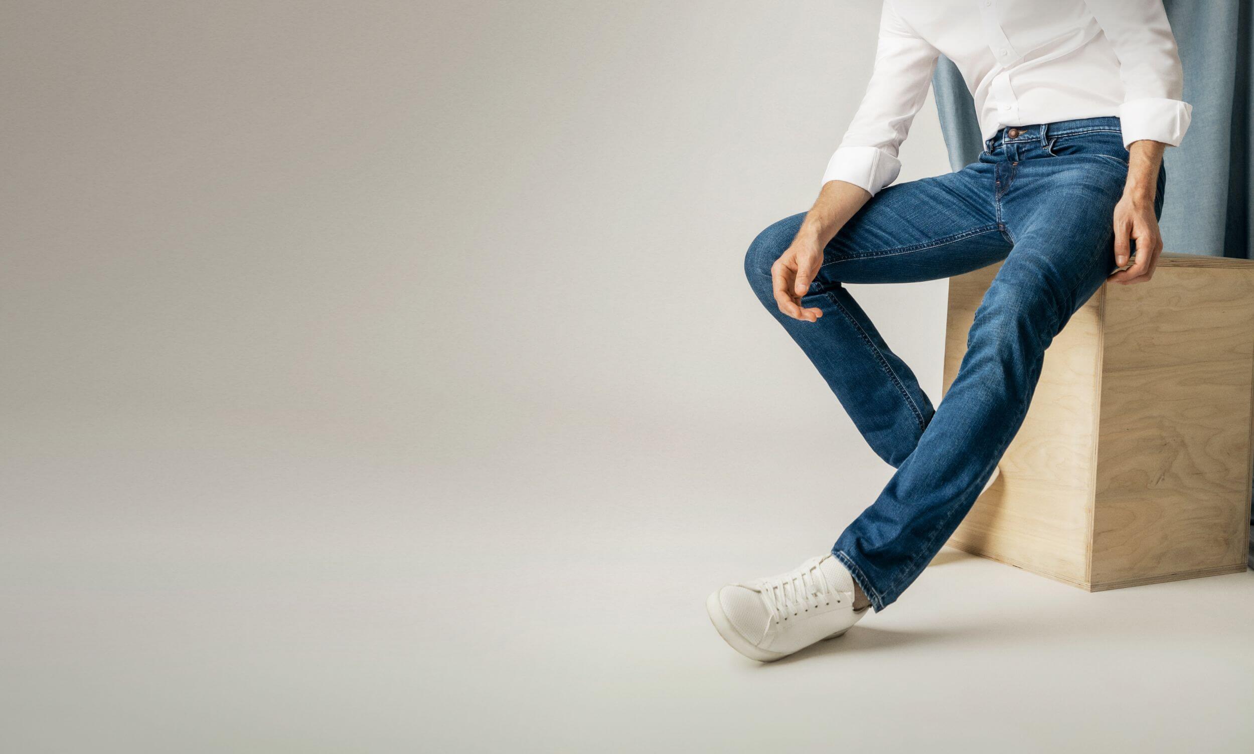 custom blue jeans