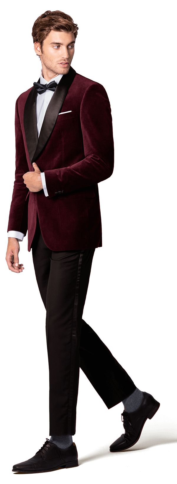 Burgundy tuxedo