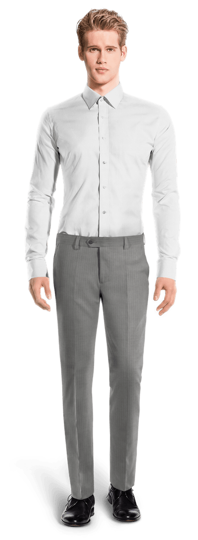 Stretch mid gray pinstripe essential Trousers