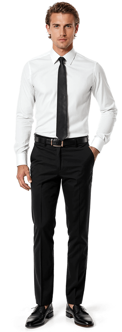 Wrinkle-free white dobby Shirt